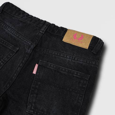 Wide-Leg Jeans In Black
